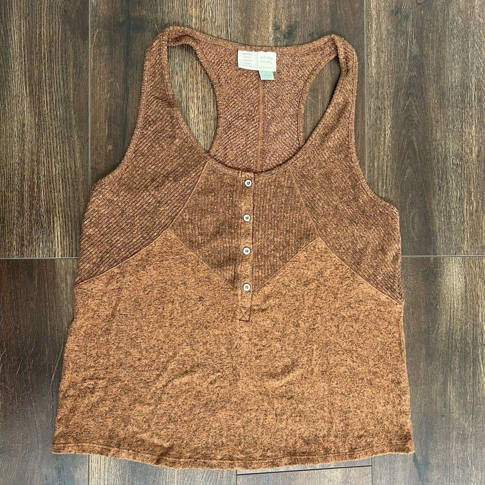 Anthropologie Saturday Sunday Lucie Tank Top Rust Size Large Women's Boho Casual